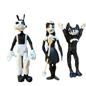Lot 3 Boris - Bendy & the Ink Machine Figures. The Meatly Games PhatMojo 5.5in